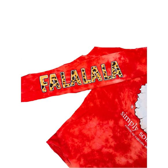 Simply Southern Christmas Santa Bleached Long Sleeve - Picture 4 of 5